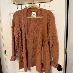 Abercrombie & Fitch Women's Brown Cable Knit Cardigan